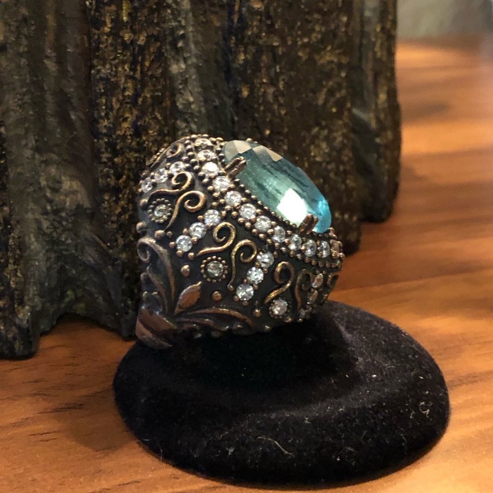 Antique style Ring sultana sterling silver 925
